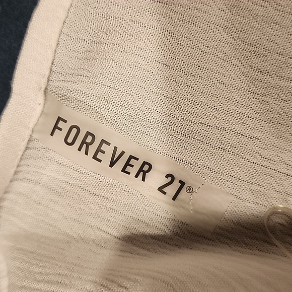 🤍NWT🤍 Forever 21 Drapey White Swim Coverup Small - Picture 4 of 6